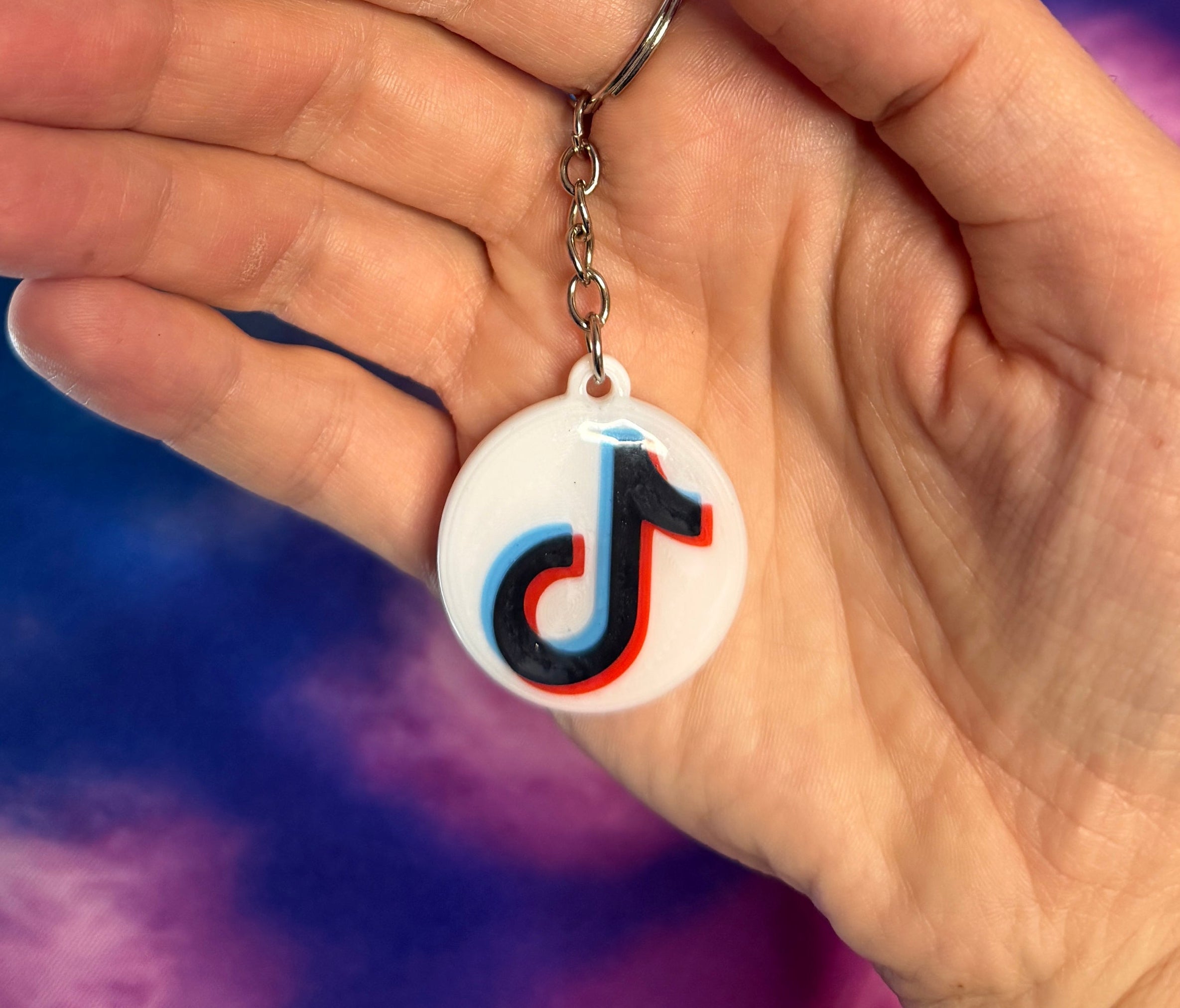 TikTok NFC Keychain - White