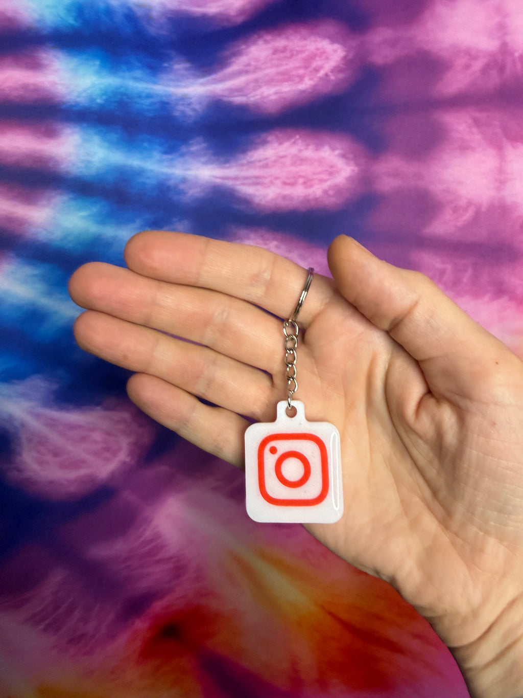 Instagram NFC Keychain - White and Red