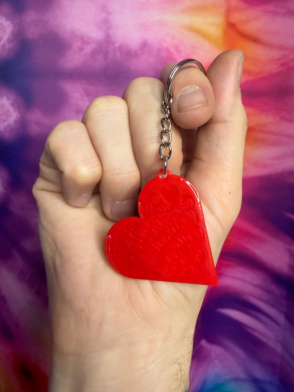Red Heart NFC Keychain