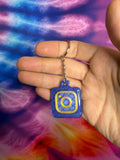 Instagram NFC Keychain - Sparkle Blue and Gold