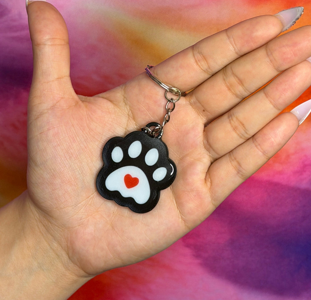 Paw Print NFC Keychain