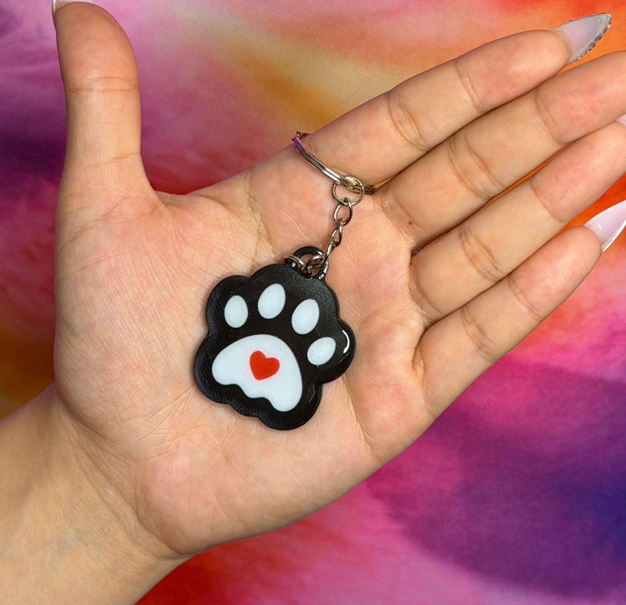 Paw Print NFC Keychain