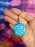 Instagram NFC Keychain - Light Blue with White